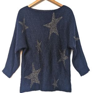 Wool blend star sweater S